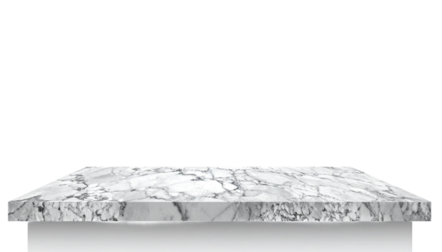 Grey Concrete Tabletop on White Background