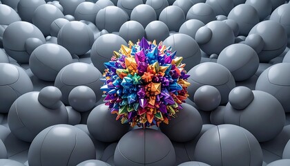 Colorful Anomaly Amidst Monochromatic Spheres.