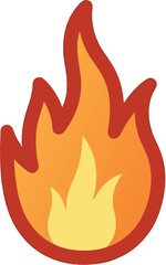 vector illustration of a set of fire icons