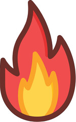vector illustration of a set of fire icons