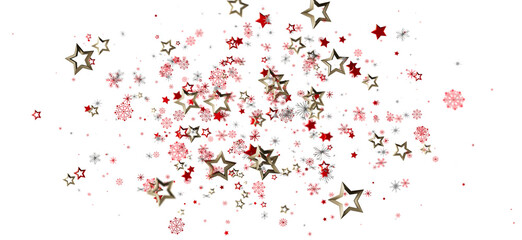 Festive background design with gold stars and snowflakes over white. Perfect for holiday celebrations, winter themes, or seasonal designs. Ideal