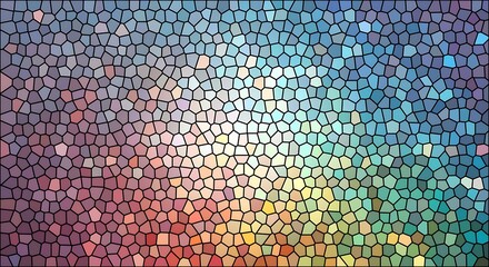 Colorful Stained Glass Mosaic Texture abstract background pattern tile design art geometric polygon irregular shape blue purple orange