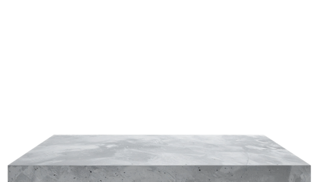White Marble Countertop on White Background