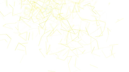 Abstract background illustration of yellow network connection lines over white, for data, science, technology and communication concepts