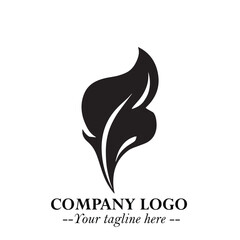 Spinach Logo Symbol in Black on the White Background Minimalist Leaf Vegetable Illustration