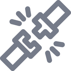 Gray Seatbelt Icon Graphic Symbol Representing Safety and Protection with a Transparent Background for Digital Use