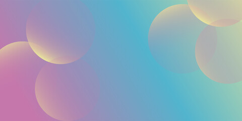 Gradient background with soft pastel colors, featuring blue and yellow hues. The background has a smooth, abstract texture with overlapping circles. Minimal abstract circles vector gradient background