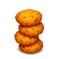 Savory Stack: Golden-Brown Vegetable Biscuits with Herb and Spice Inclusions
