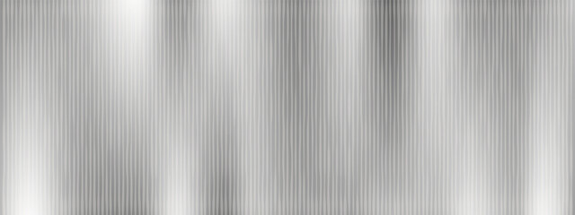 Reeded, corrugated silver metallic colored glass vector texture. Ribbed plastic gradient background  © Anastasiia