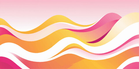 Abstract colorful wave pattern vector illustration for a modern light summer web banner backdrop