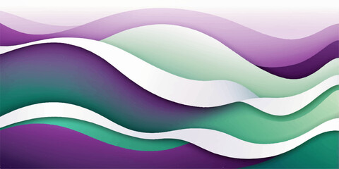 Abstract colorful wave background pattern with a green and pink curve line vector design element for web banner illustration texture