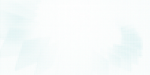 Light aqua halftone dots create a subtle, abstract gradient pattern on a white background, offering a minimalist and modern texture for digital designs.
