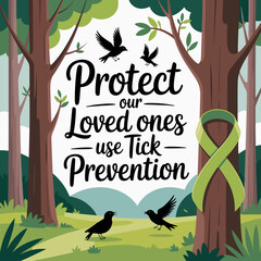 Protect Loved Ones Use Tick Prevention Awareness Design