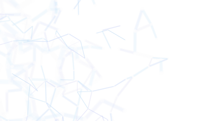 An abstract network of connection lines with a blurred effect on a white background, suggesting data, networking, technology, and futuristic con