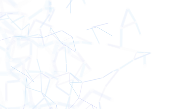An abstract network of connection lines with a blurred effect on a white background, suggesting data, networking, technology, and futuristic con