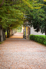 View of the Sacro Monte di Orta (Piedmont, Northern Italy). Is a christian worship place, dedicated to St. Francis of Assisi, and UNESCO heritage site since 2003.