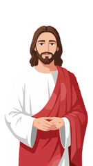 Modern 3D Jesus Portrait PNG Background Christian God Savior Artwork Transparent Religious Clipart Spiritual Divine Lord Messiah Art