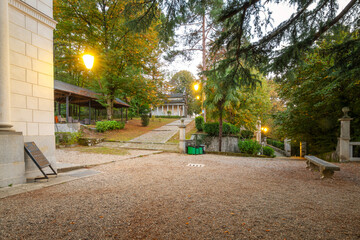 View of the Sacro Monte di Orta (Piedmont, Northern Italy). Is a christian worship place, dedicated to St. Francis of Assisi, and UNESCO heritage site since 2003.
