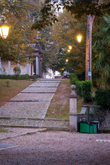 View of the Sacro Monte di Orta (Piedmont, Northern Italy). Is a christian worship place, dedicated to St. Francis of Assisi, and UNESCO heritage site since 2003.
