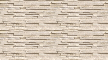 Obraz premium SEAMLESS beige stone brick wall background, tileable texture, full frame stone pattern.