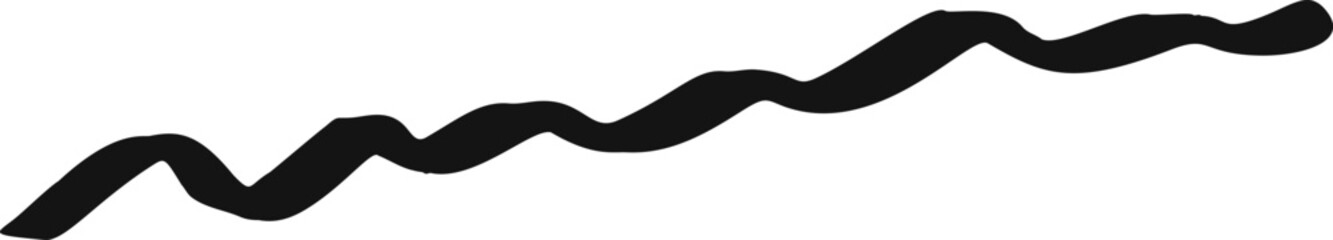 Charcoal stroke wavy line design