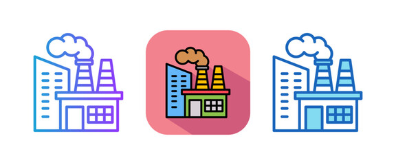 Fototapeta premium Factory multiple icon