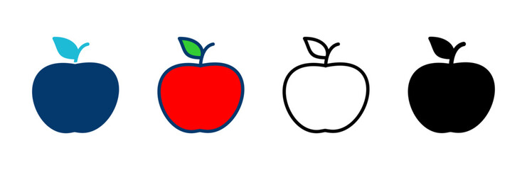 Apple icon vector isolated on white background. Apple vector icon.