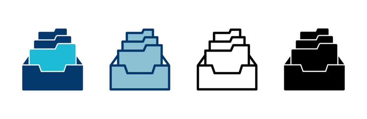 Archive folders icon vector isolated on white background. binders vector icon. Archive storage icon.