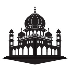 Elegant mosque silhouette, perfect for Ramadan, Eid, and Islamic events promotion and graphic design projects