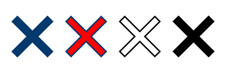 Close icon vector isolated on white background. Delete icon. remove, cancel, exit symbol