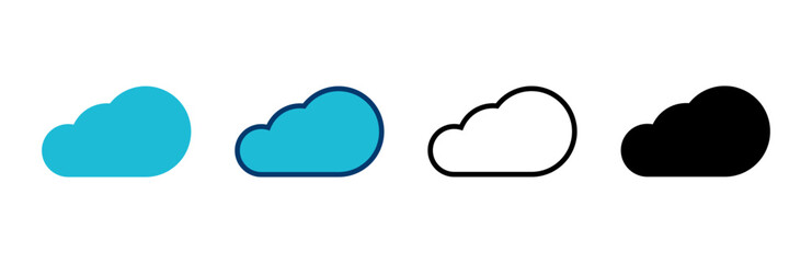 Cloud icon vector isolated on white background. cloud computing icon