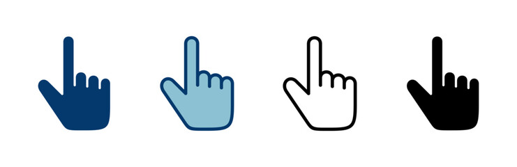 Hand click icon vector isolated on white background. pointer icon vector. hand cursor icon vector