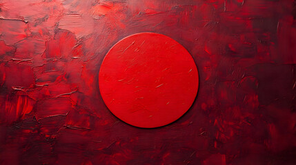 Red circle on textured background abstract design for graphic resources