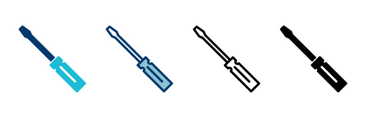 Screwdriver icon vector isolated on white background. Screwdriver vector icon