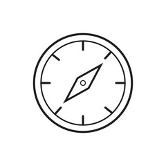 Minimal Compass Icon for Navigation and Direction Design