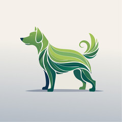 vector image of dog