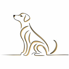 vector illustration of a dog