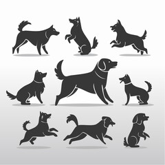 black silhouettes of cats
