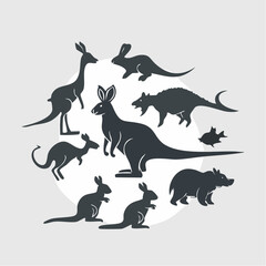 silhouettes of animals