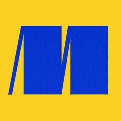 letter M Clean and Minimal Initial Based Logo Design