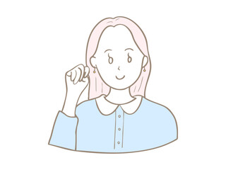 女性　イラスト　素材　挿絵