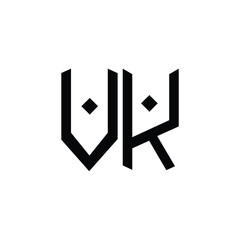 VK monogram logo design letter text name symbol monochrome logotype alphabet character simple logo
