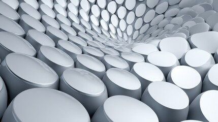 Fototapeta premium Realistic Chrome Ellipse Spiral on Dark Background