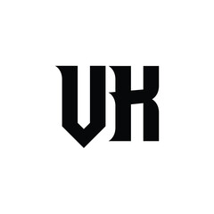 VK monogram logo design letter text name symbol monochrome logotype alphabet character simple logo