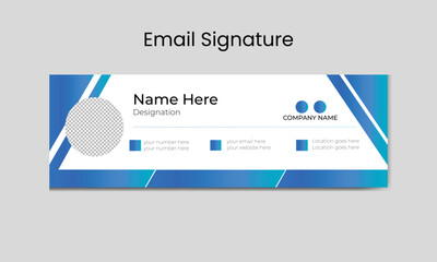 Fototapeta premium Best corporate email Signature Template, Email Signature Vector Art.