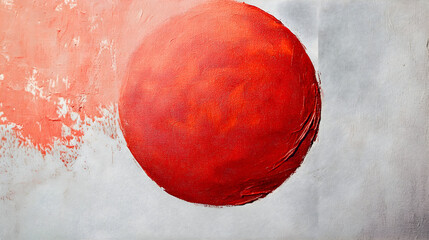 Abstract red orb on white background for conceptual design