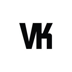 VK monogram logo design letter text name symbol monochrome logotype alphabet character simple logo