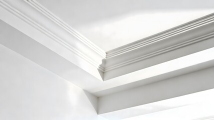 White ceiling cornice detail