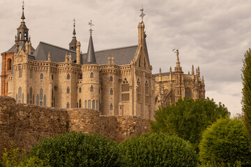 Der Beischofspalast des Architekten Antoni Gaudi in Astorga, Spanien