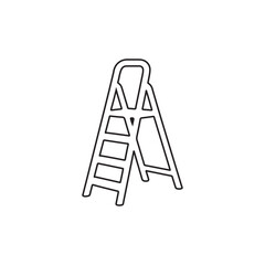 Vector outline icon of a folding step ladder